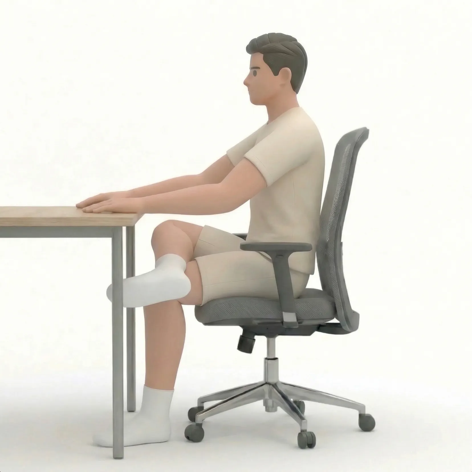 Desk Outer Hip Stretch